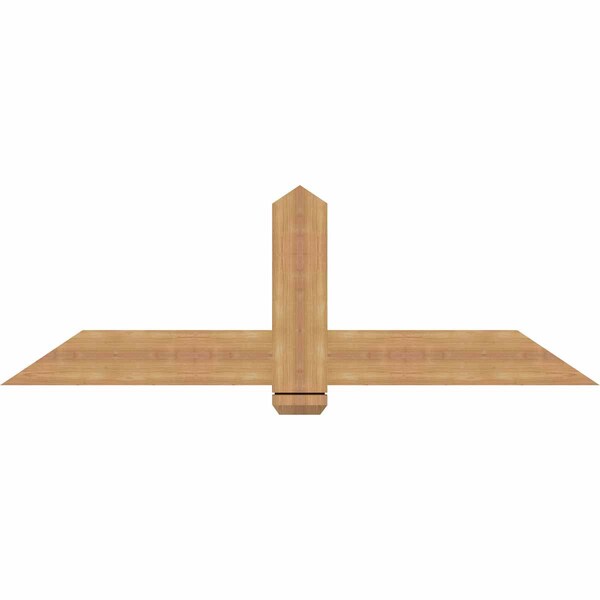 Ekena Millwork Eugene Smooth Timber Gable Bracket, Western Red Cedar, 60"W x 20"H x 1 1/2"D x 5 1/2"F, 8/12 Pitch GBW060X20X0206EUG00SWR - main